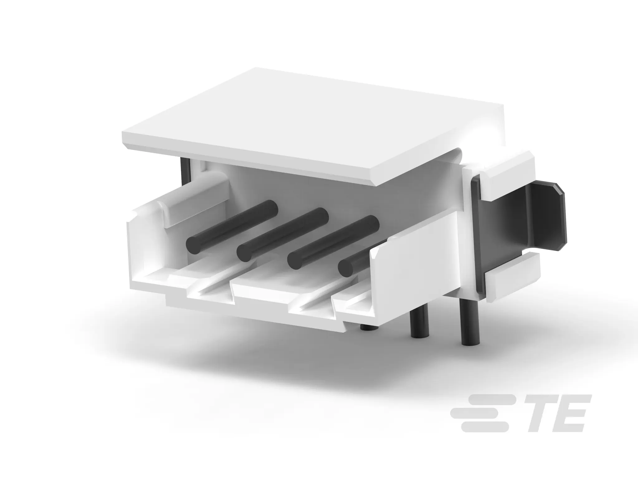 TE Connectivity 2921 Leiterplattenleiste Vertikal, 4-polig / 1-reihig, Raster 2 mm Raster Platine, Kabel-Platine,