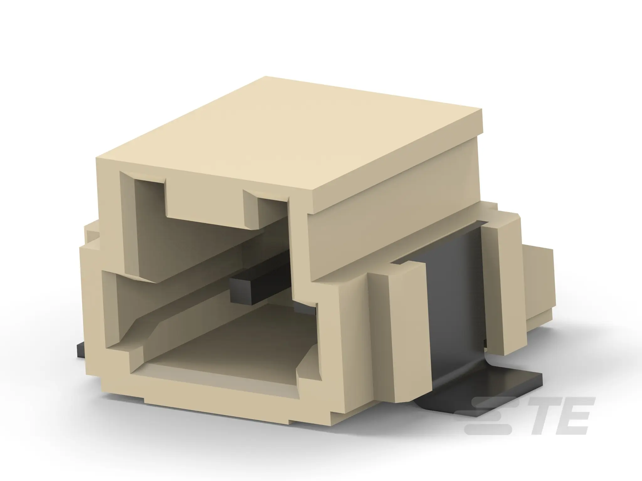 Produktfoto 1 von TE Connectivity AMP Mini CT Leiterplattenleiste gewinkelt, 2-polig / 1-reihig, Raster 1.5 mm Raster