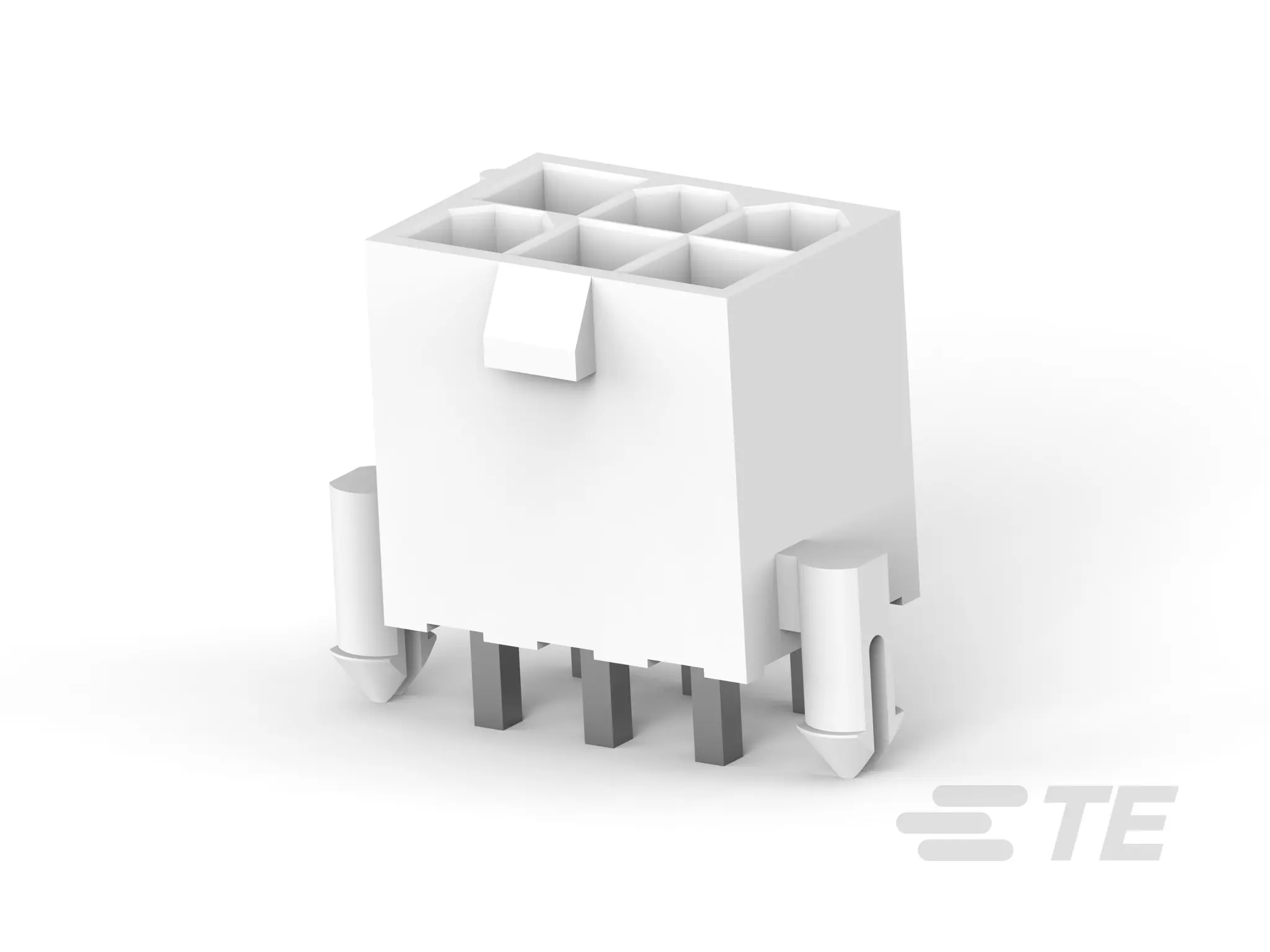 Produktfoto 1 von TE Connectivity 2825 Leiterplattenleiste Vertikal, 6-polig / 2-reihig, Raster 4.2 mm Raster Platine, Kabel-Platine,