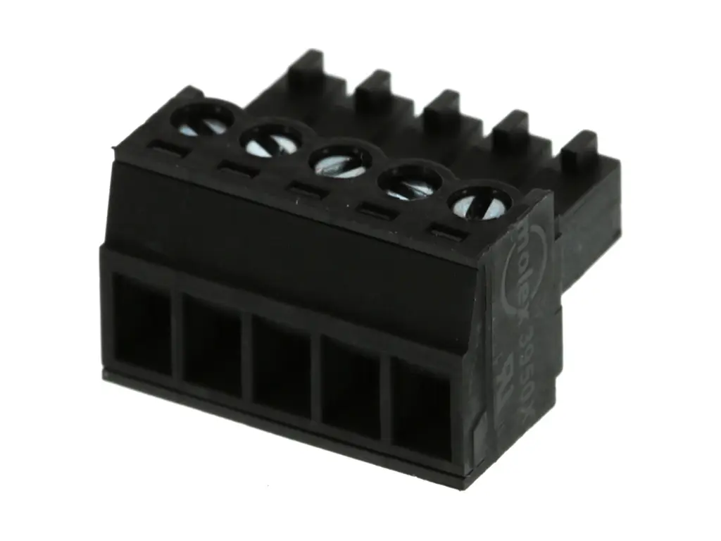 Produktfoto 1 von Molex 39500 Steckbarer Klemmenblock Steckverbinder 5-Kontakte 3.5mm-Raster Horizontal