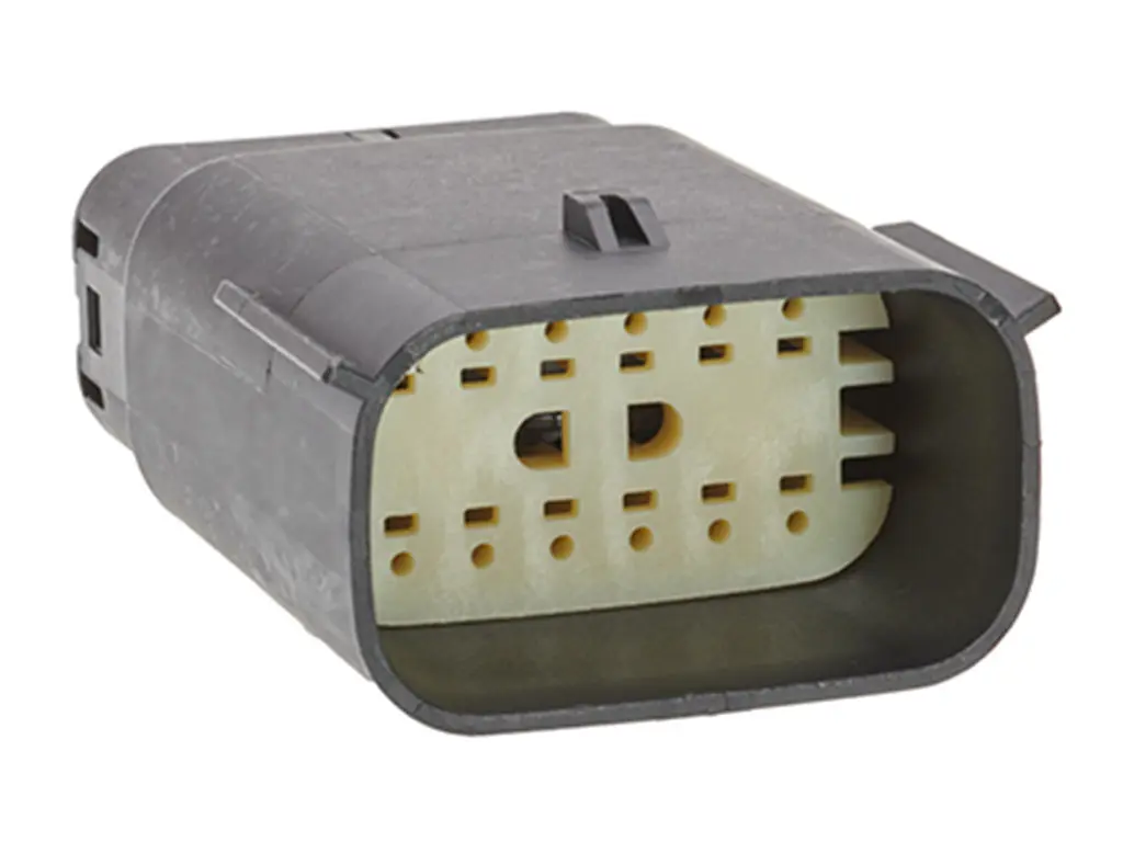 Produktfoto 1 von Molex 33482 Steckverbindergehäuse Gehäuse, Stecker, 12-polig, Hellgrau / 2-reihig