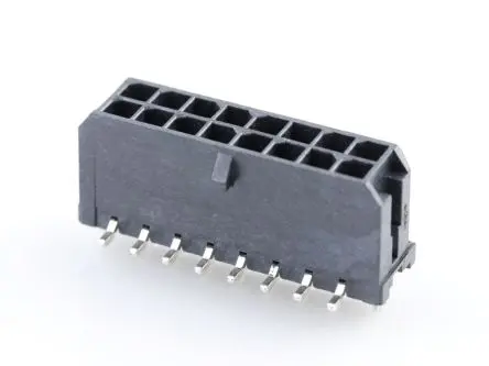 Produktfoto 1 von Molex 43045 Leiterplattenleiste Vertikal, 16-polig / 2-reihig, Raster 3 mm Raster Oberfläche, Ummantelt