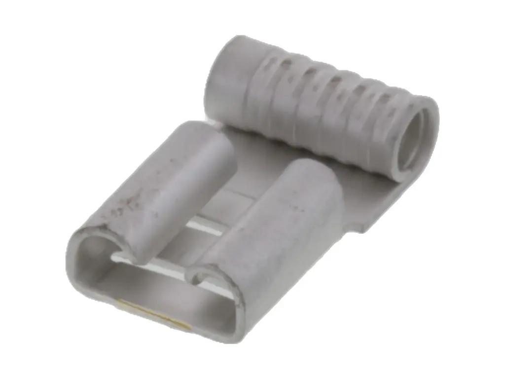 Produktfoto 1 von Molex 19008 Flachsteckhülse, Grau, Unisoliert, 0.81 x 6.35 mm, Buchse, 16 AWG min, 14 AWG