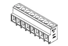 Molex 39970 Anschlussklemmenblock 10.16 mm, 8-polig / 1-reihig Vertikal, Leiterplattenmontage