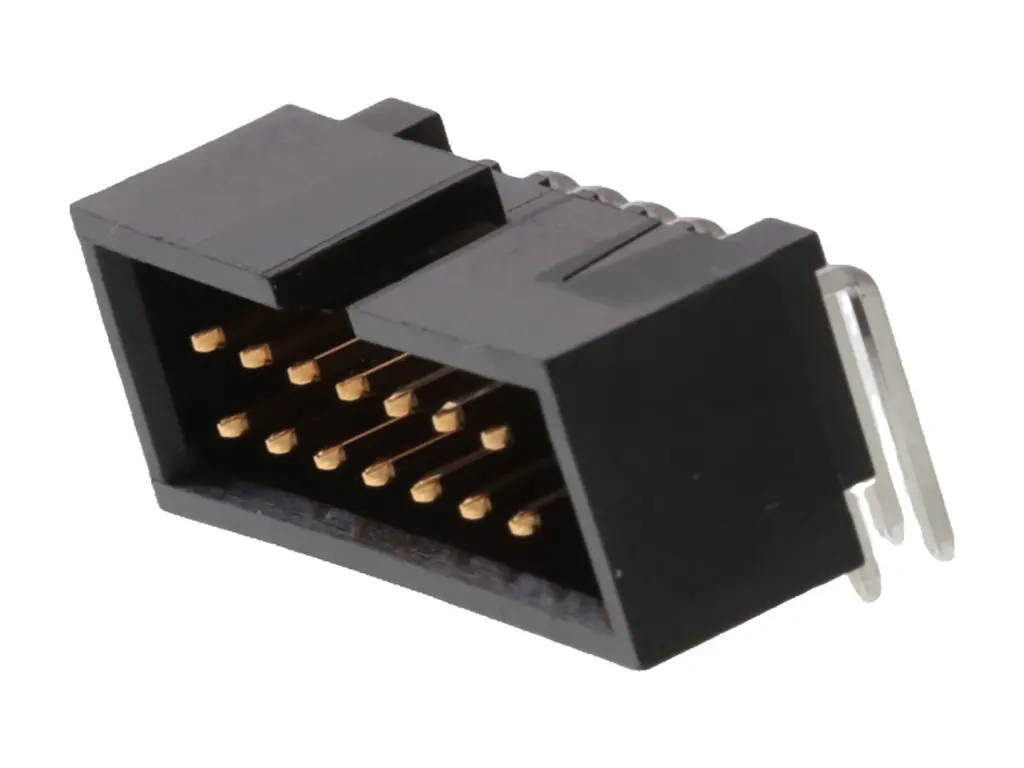 Molex 70247 Leiterplattenleiste gewinkelt, 14-polig / 2-reihig, Raster 2.54 mm Raster Durchsteckmontage, Ummantelt