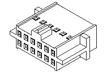 Produktfoto 1 von Molex 90160 Buchse Steckverbindergehäuse 2.54 mm, 60-polig / 2-reihig, Panel