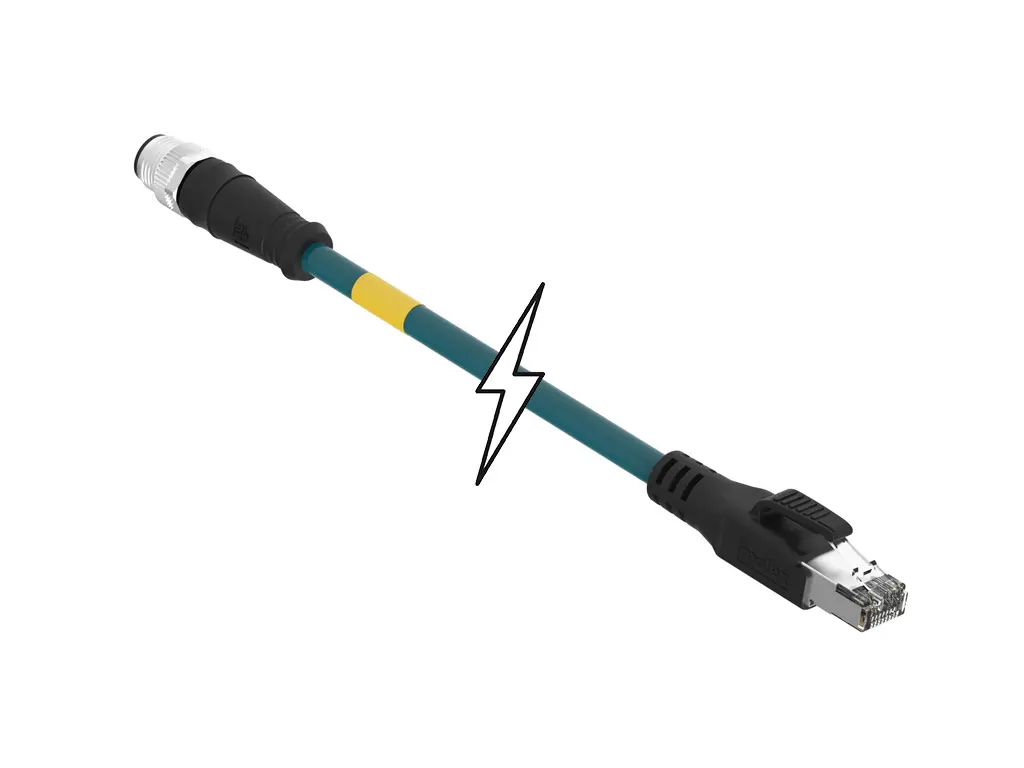 Produktfoto 1 von Molex M12, RJ45 Thin Ethernet Kabel, 20 m, Blaugrün Geschirmt, Aussen ø 6.50 mm Außen-ø , Thermoplastisches Polyurethan