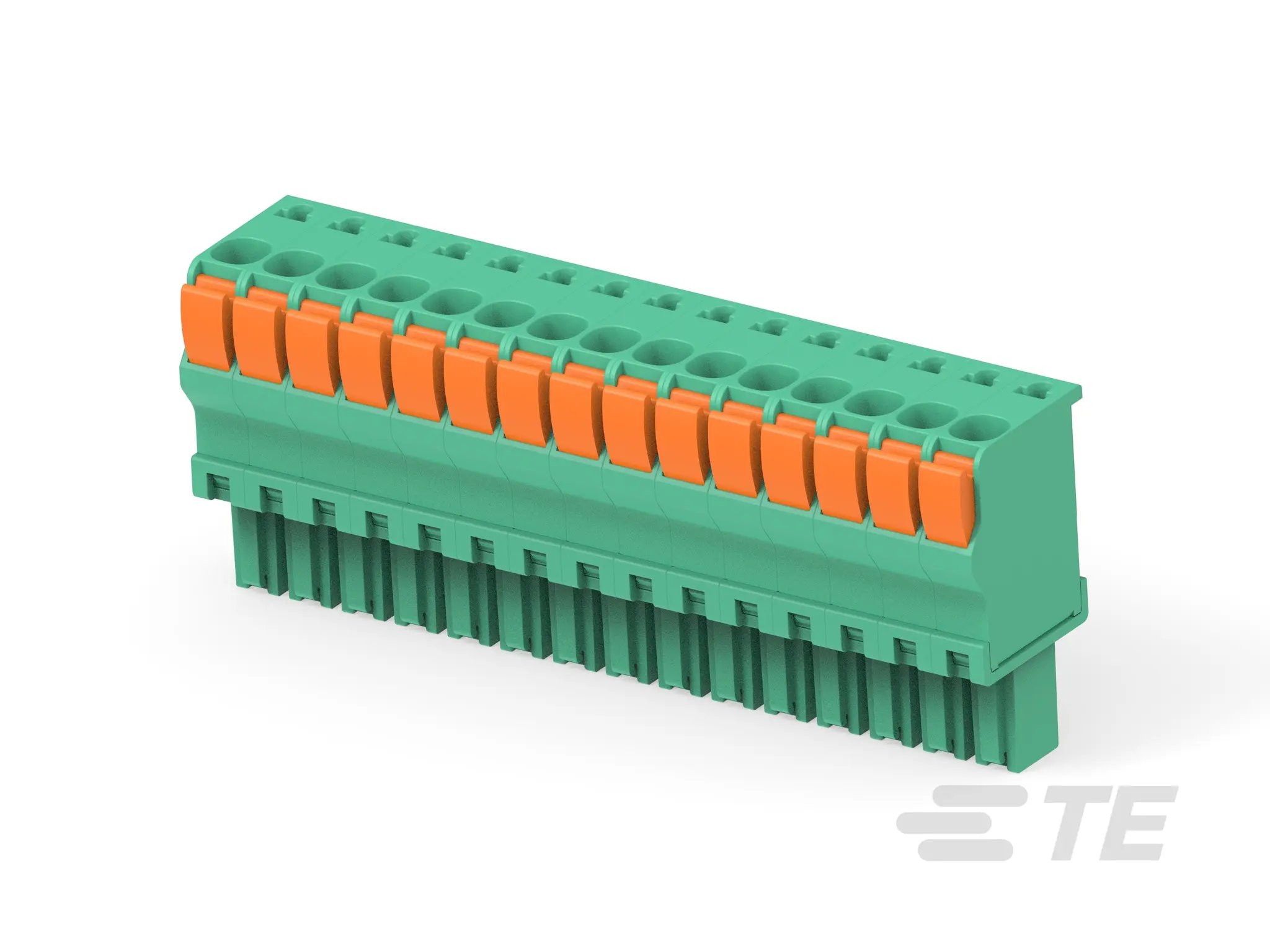 Produktfoto 1 von TE Connectivity Buchanan Draht-zu-Platine-Anschlussblock Vertikal, Draht, 15-polig / 1-reihig, Raster 3.5 mm