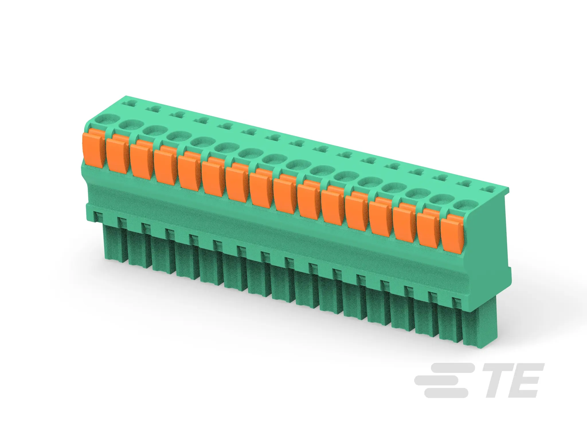 TE Connectivity Buchanan Steckbarer Klemmenblock Steckverbinder 16-Kontakte 3.81mm-Raster Vertikal