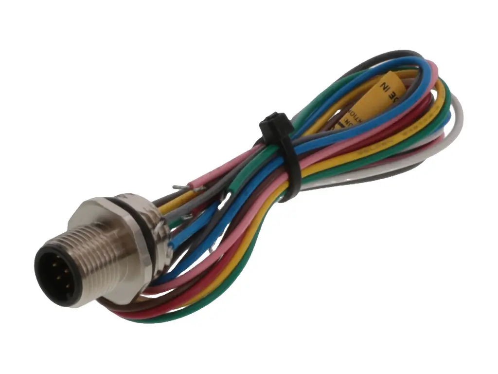 Produktfoto 1 von Molex 120070, 8-polig konfektioniertes Sensorkabel, M12, Gerade Stecker / Anschlusslitze, Länge 0.3 m