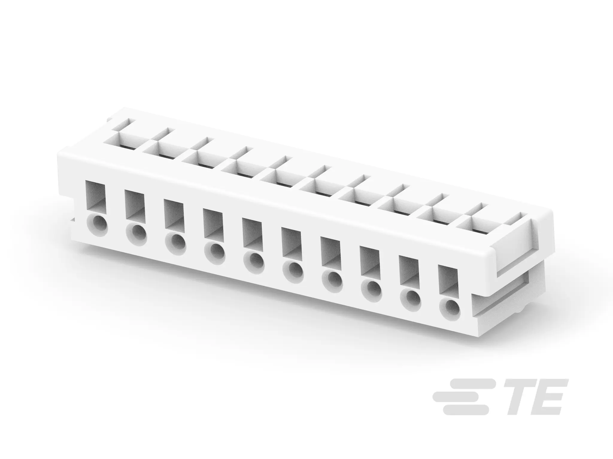 TE Connectivity AMP CT Leiterplattenleiste Vertikal, 10-polig / 1-reihig, Raster 2 mm Raster Kabel, Kabel-Platine