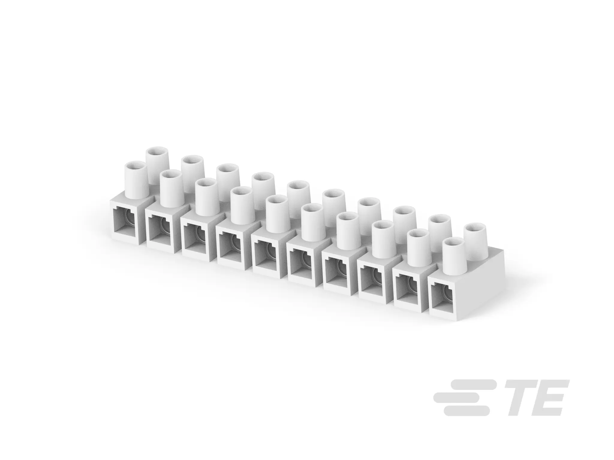 Produktfoto 1 von TE Connectivity Klemmstreifen gewinkelt Messing 1-reihig 65A, Raster 14.5 mm, 600 V M3.5 Zinn