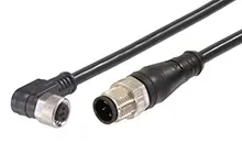 Produktfoto 1 von Molex M12, M8 Thin Ethernet Kabel, 10 m, Schwarz, Aussen ø 4.8 mm Außen-ø , Thermoplastisches Polyurethan