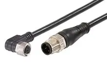 Produktfoto 1 von Molex M12, M8 Kabel assembliert, 10 m, Schwarz, Aussen ø 4.8 mm Außen-ø , Thermoplastisches Polyurethan