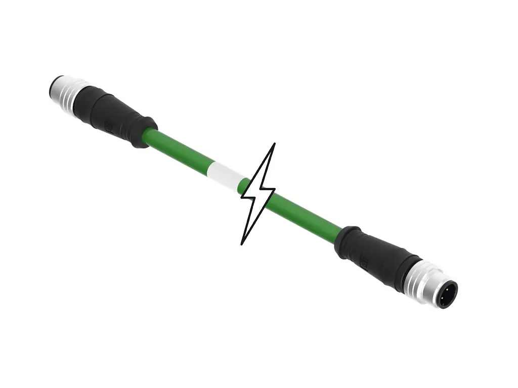 Produktfoto 1 von Molex 120108, 4-polig konfektioniertes Sensorkabel, M12, Gerade Stecker 4 / M12, Gerade Stecker, Länge 10 m