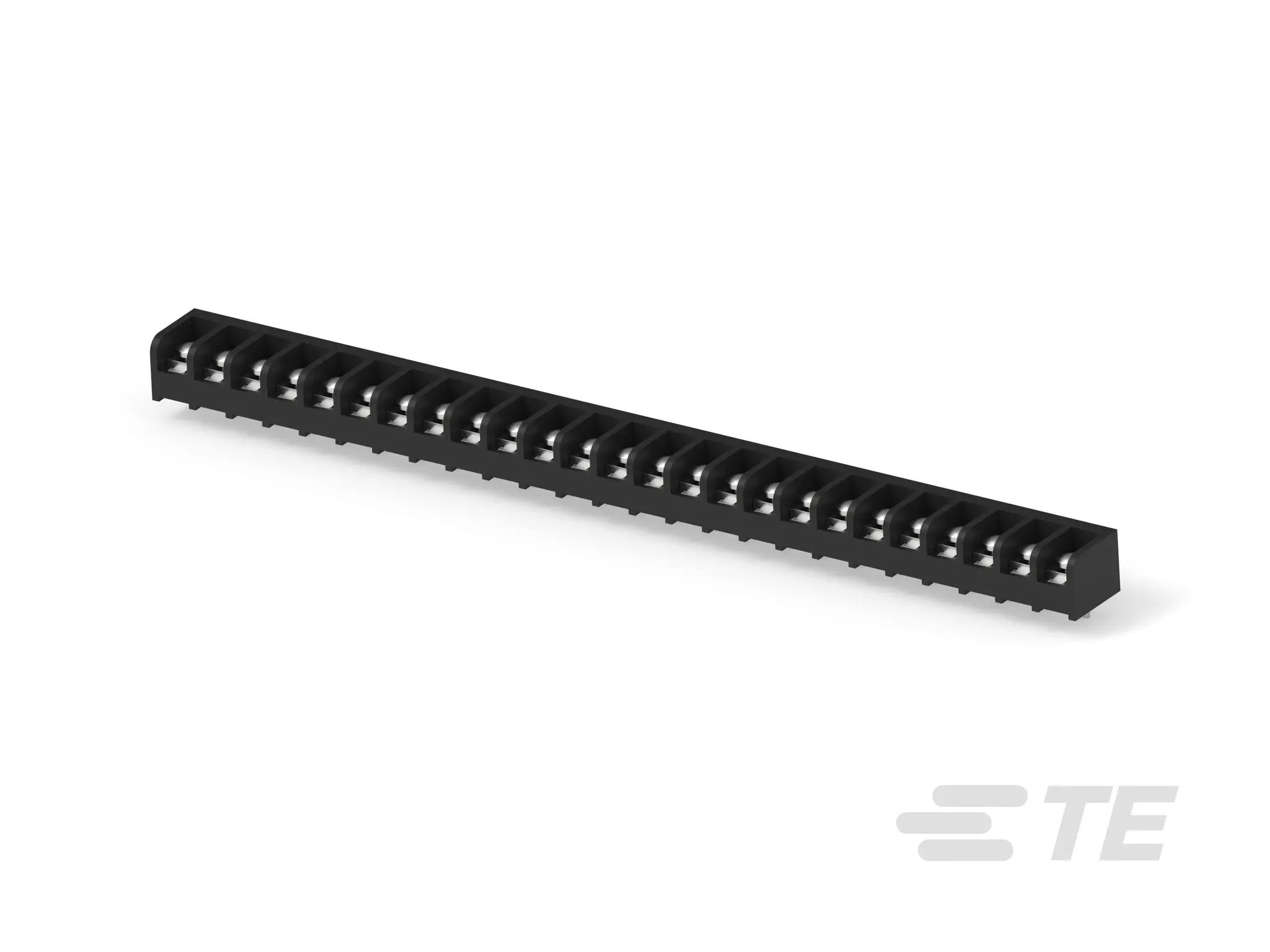 Produktfoto 1 von TE Connectivity Klemmstreifen Vertikal 25-Kontakte Kupferlegierung 1-reihig, Raster 8.26mm, 150 V Zinn / 20A