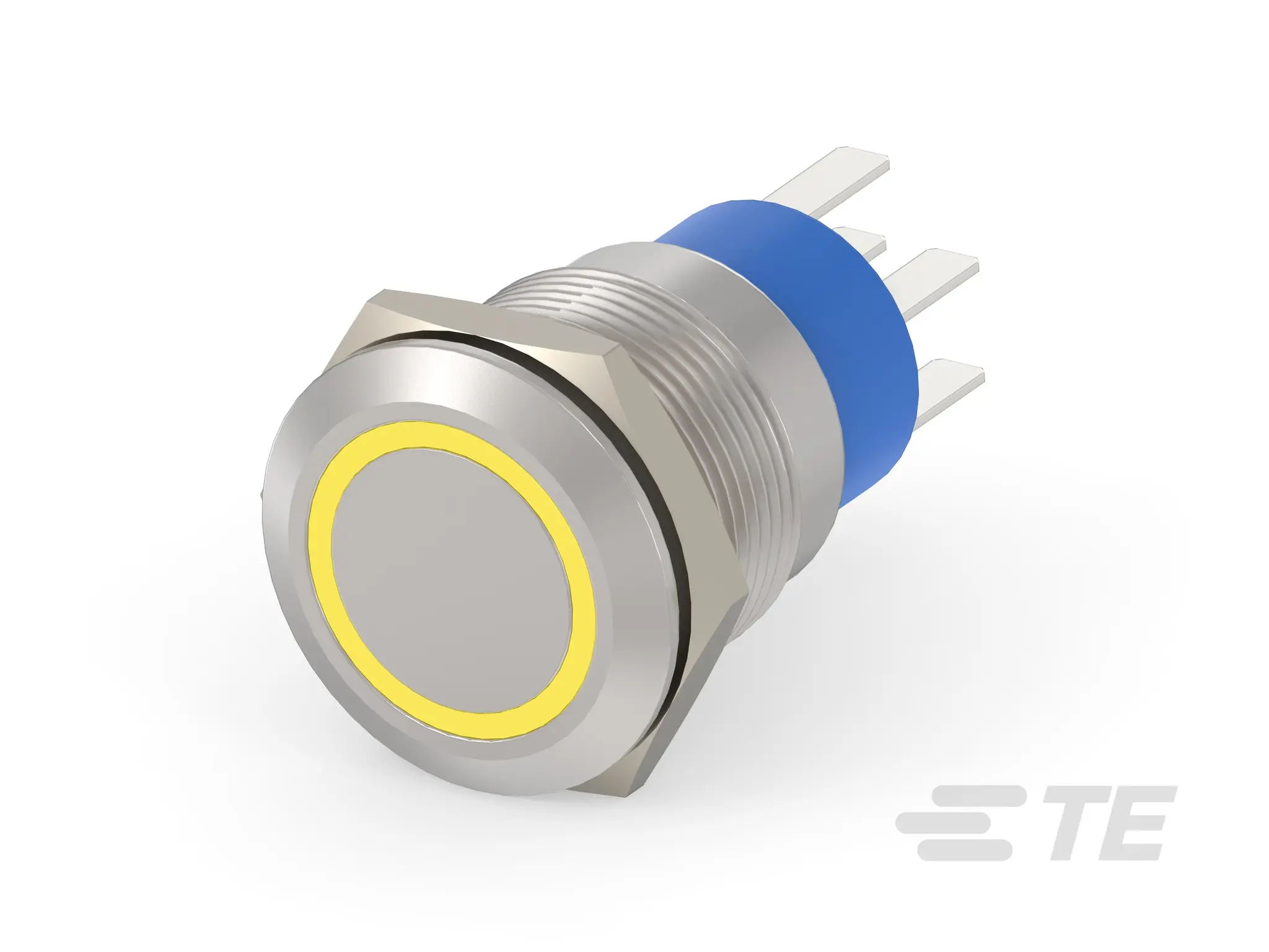 TE Connectivity Alcoswitch AV19 Druckschalter Beleuchtet Tastend Buchse, DPST / 3A 250 V ac, IP67
