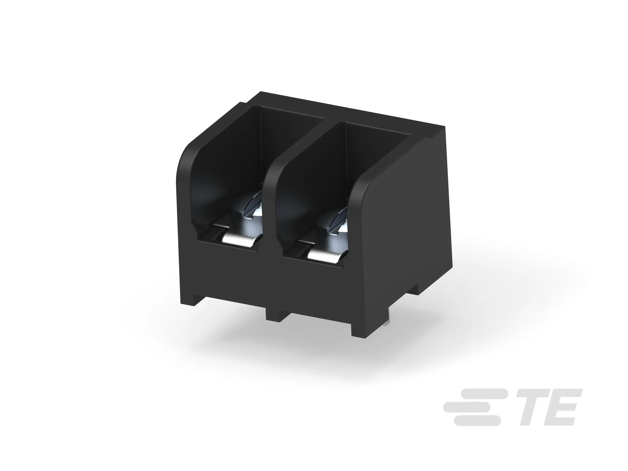 Produktfoto 1 von TE Connectivity Klemmstreifen Gerade 2-Kontakte Kupferlegierung 1-reihig, Raster 9.53mm, 300 oder 600 V Zinn / 5 or 50A
