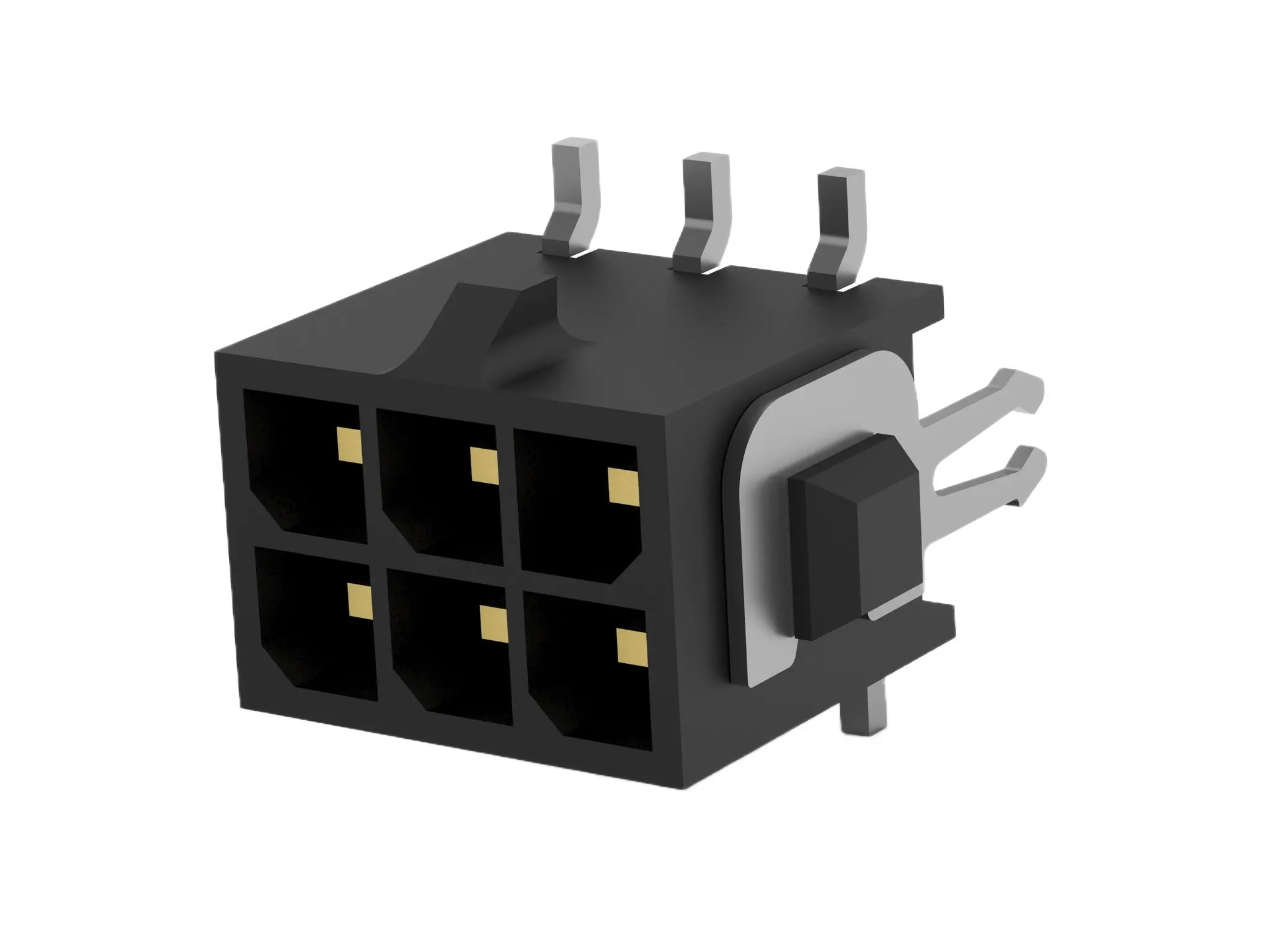 Produktfoto 1 von TE Connectivity MATE-N-LOK Leiterplattenleiste Vertikal, 6-polig / 2-reihig, Raster 3 mm Raster Oberfläche,