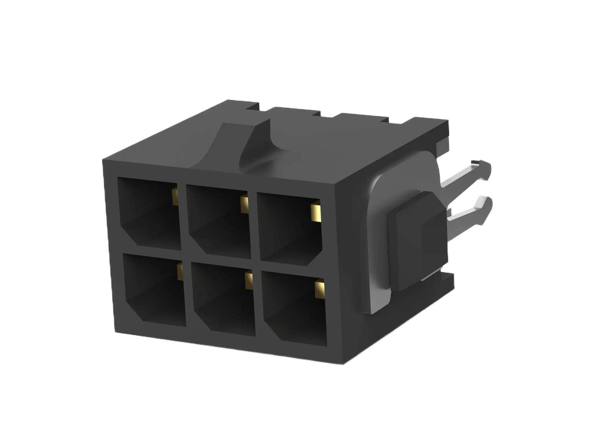 Produktfoto 1 von TE Connectivity MATE-N-LOK Leiterplatten-Stiftleiste Vertikal, 6-polig / 2-reihig, Raster 3mm, Ummantelt