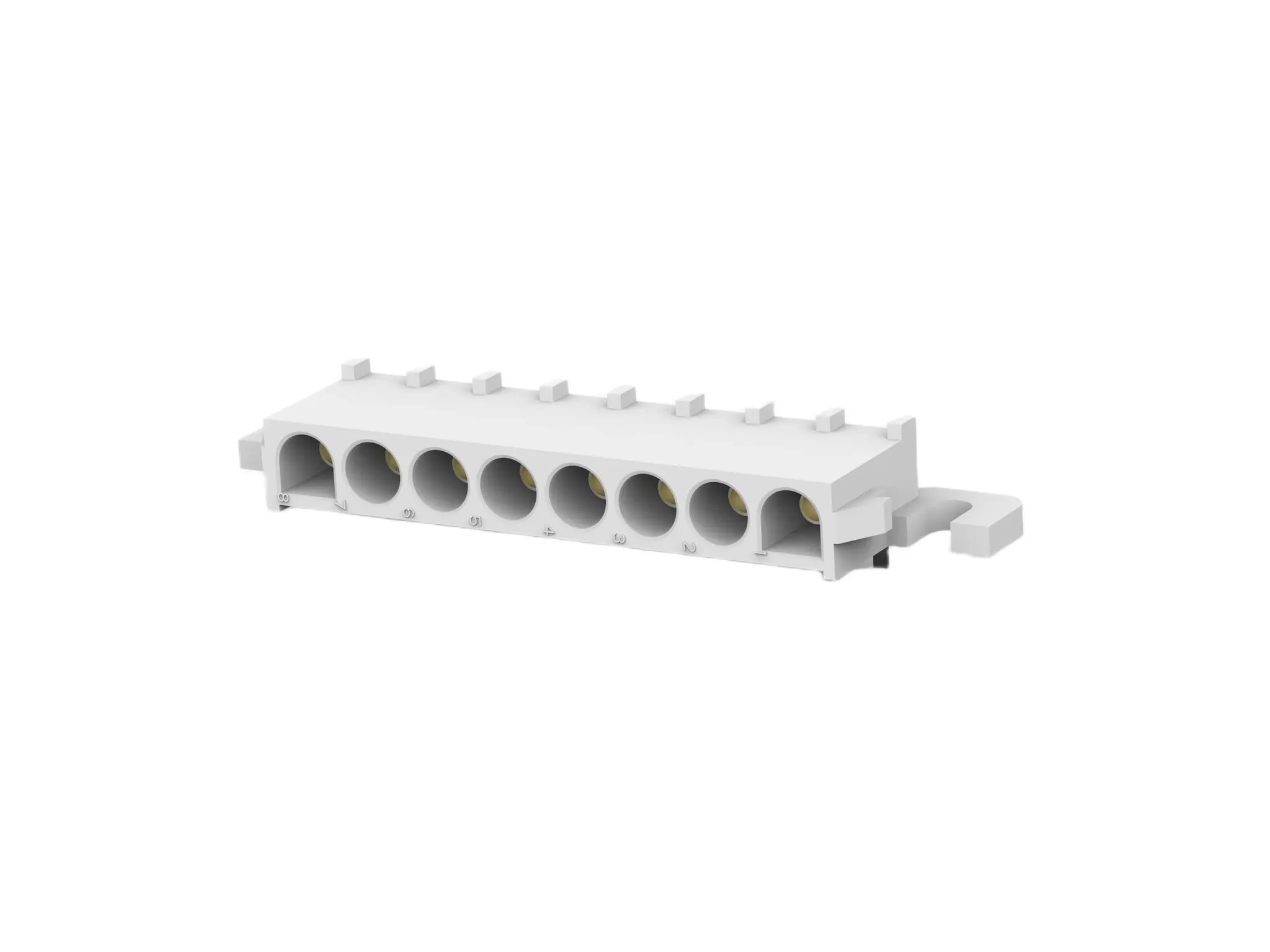 Produktfoto 1 von TE Connectivity Universal MATE-N-LOK Leiterplattenleiste gewinkelt, 8-polig / 1-reihig, Raster 6.35 mm Raster Platine,