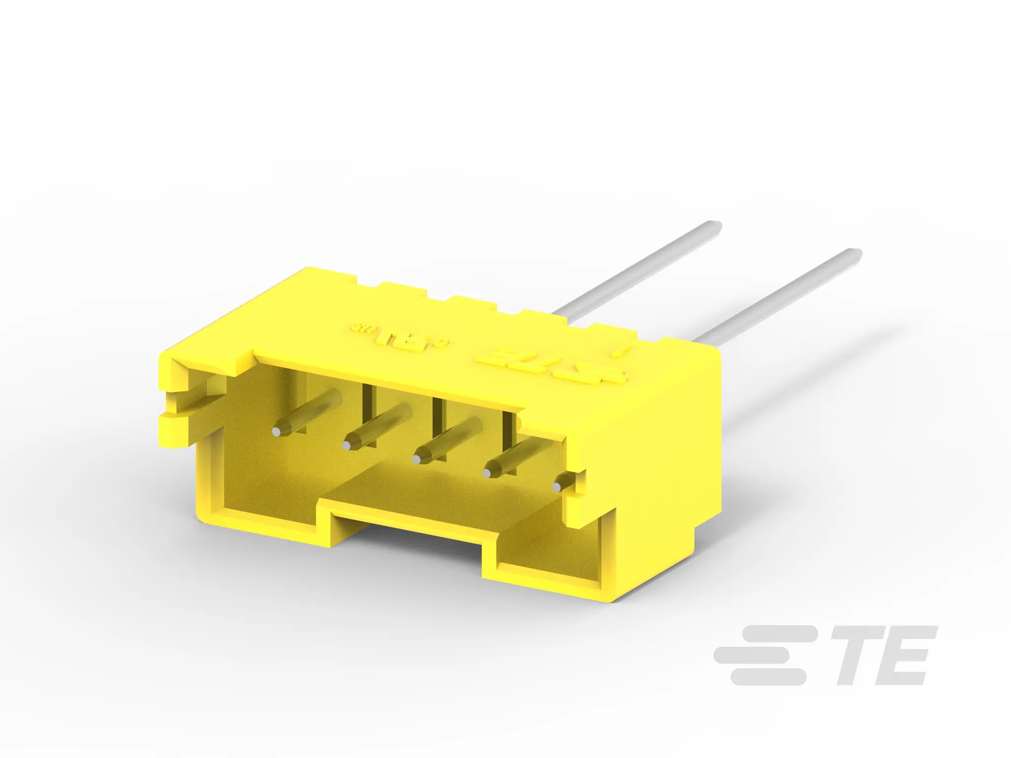 Produktfoto 1 von TE Connectivity Economy Power 2.5 Leiterplattenleiste Vertikal, 5-polig / 1-reihig, Raster 2.5 mm Raster
