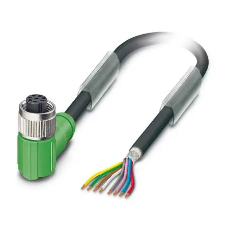 Produktfoto 1 von Phoenix Contact SAC-8P-10.0-PUR/M12FR SH, 8-polig Sensor-Betätigungselementkabel, M12 Buchse 8 / Nicht abgeschlossen,
