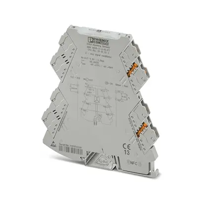 Produktfoto 1 von Phoenix Contact Serie 2902 Signalwandler 24 V, Spannung 0/10 V EIN / Strom 0 to 20 mA AUS DIN-Hutschiene, ATEX