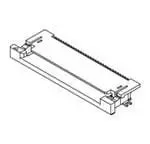 Produktfoto 1 von Molex 54104-3533, SMD gewinkelt FPC-Steckverbinder, 35-polig, Raster 0.5 mm, Unterseite