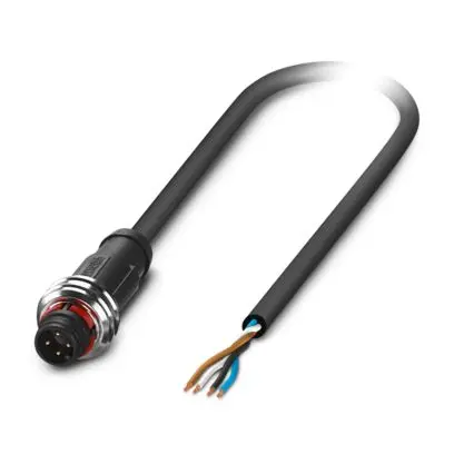Produktfoto 1 von Phoenix Contact SAC, 4-polig Steuerleitung, M12, Gerade Stecker 4 / Gerade, Länge 1.5 m