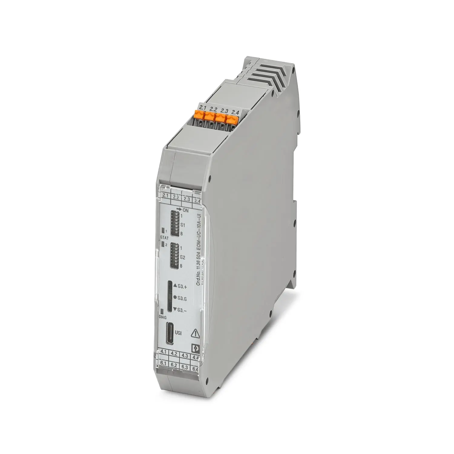 Produktfoto 1 von Phoenix Contact Serie ECM-UC Strommesswandler 24 V dc, Strom 0 to 12.5 A EIN / Strom/Spannung 0/10 V AUS DIN-Hutschiene