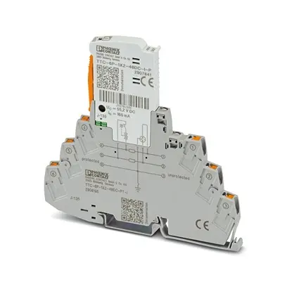 Produktfoto 1 von Phoenix Contact, Überspannungsschutz, 55.2 V dc 20 kA DIN-Hutschiene TERMITRAB