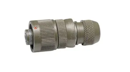Produktfoto 1 von Amphenol Air LB, VG9 Kupferlegierung Rundsteckverbinder Gerade, 3-polig, Kabel Buchse, MIL-DTL-5015, Grün Buchse