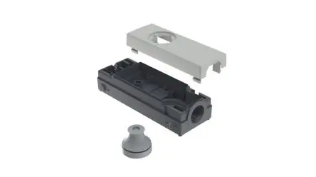Produktfoto 1 von RAFI RAFIX Steuerstation-Gehäuse, 1 x Ø 22.3 mm, Hellgrau, Kunststoff, IP65