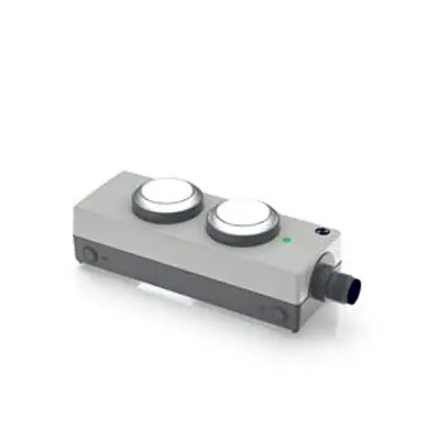 Produktfoto 1 von RAFI Tastend E-BOX IO-LINK Steuerstation-Schalter DPST Klar Kunststoff, IP65, 2 Hellgrau