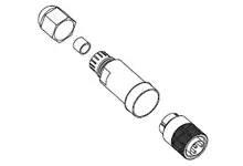 Produktfoto 1 von Molex 130017 Miniature Industrie-Rundsteckverbinder Stecker 3-polig Stecker 13A Kabel IP40