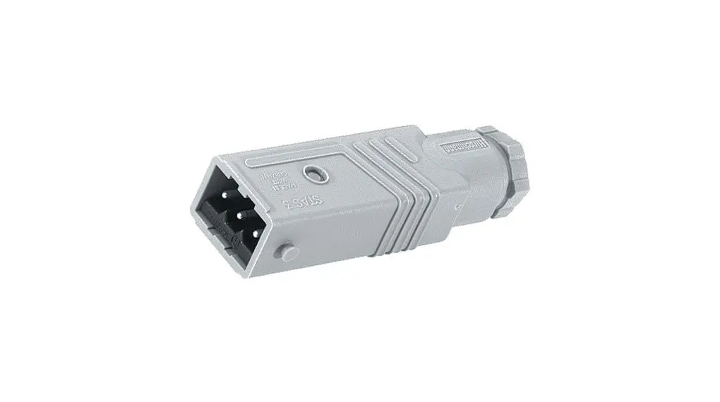 Produktfoto 1 von Hirschmann ST Leistungssteckverbinder Grau 5P+PE, 250V, Kabel Gerade IP54 10A