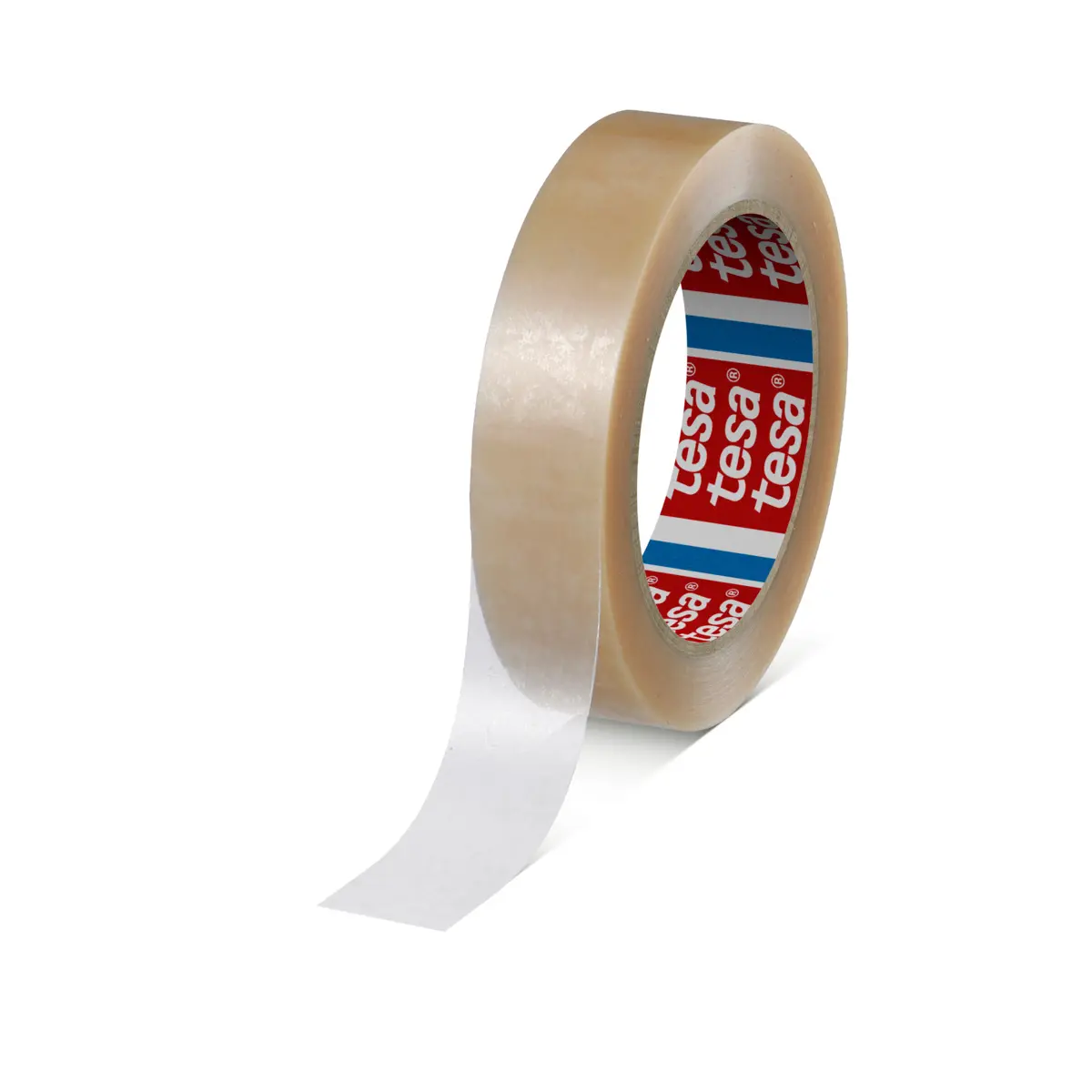 Produktfoto 1 von Tesa Tesa 4124 Klebeband für Kanäle und Gewebe, Polyvinylchloridfolie Klar, 65 μm x 25 mm x 66 m Gummi