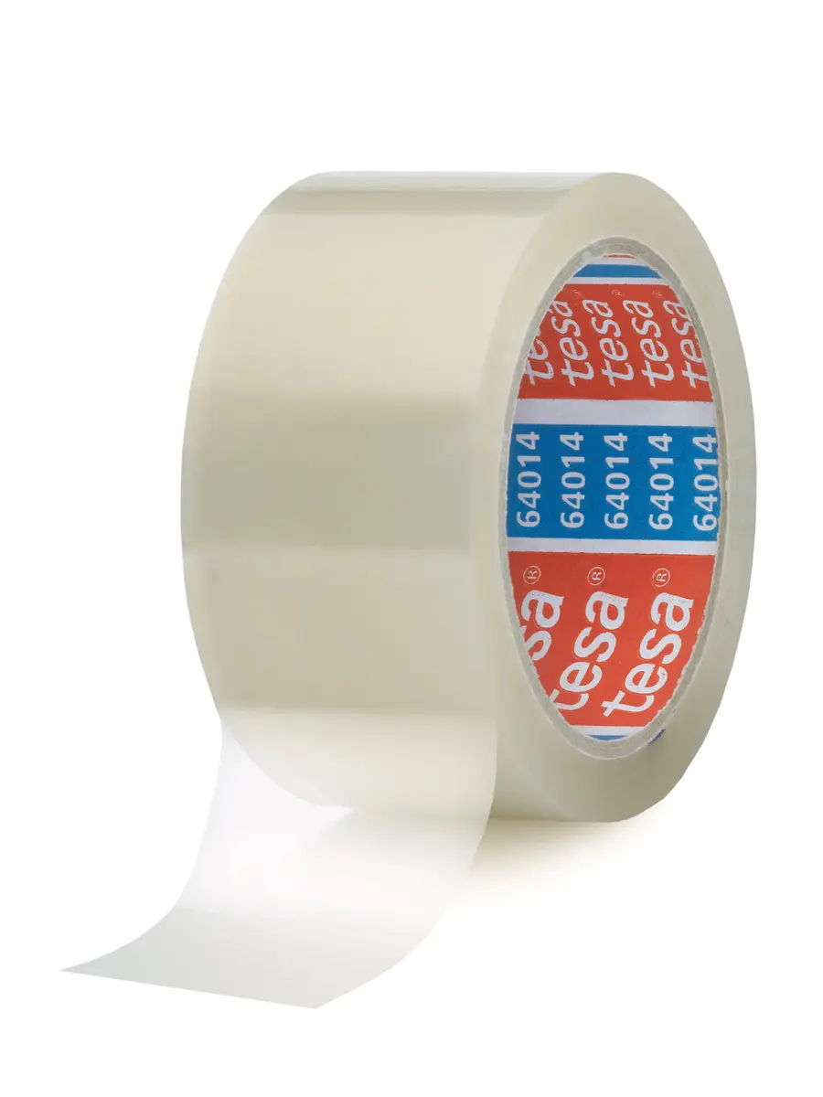 Produktfoto 1 von Tesa 64014 Packband, Polypropylen, Klar, Stärke 45 μm, 50 mm x 66 m