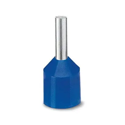 Produktfoto 1 von Phoenix Contact Aderendhülse, Stift ø 2.3 mm, Blau, Polypropylen, 8 mm, 17.5 mm, Isoliert, 14 AWG max.