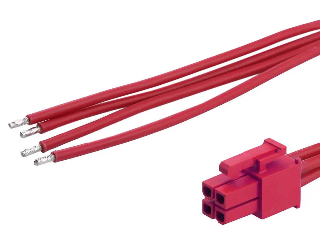 Produktfoto 1 von Molex 4 226245 Kabel-Platine-Kabelkomponente Mini-Fit, Versa 4 / Anschlusslitze Buchse / Stecker, 300 mm