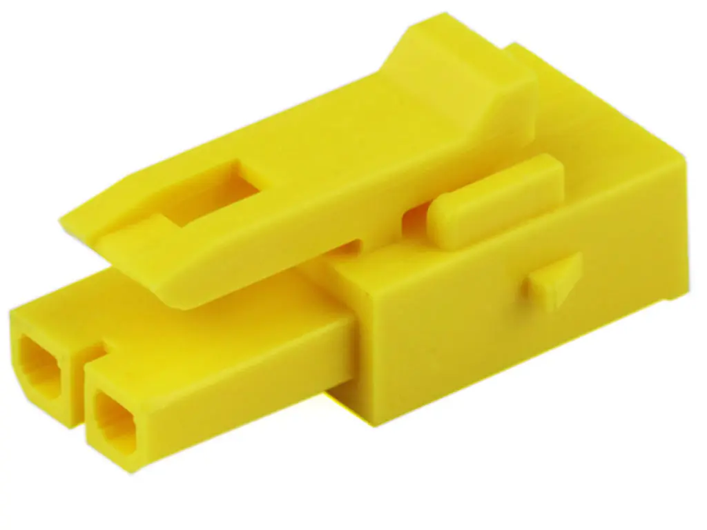 Produktfoto 1 von Molex 21575 Leiterplattenleiste Vertikal, 2-polig / 1-reihig, Raster 3 mm Raster Frei hängend, Leistung, Kabel-Platine,