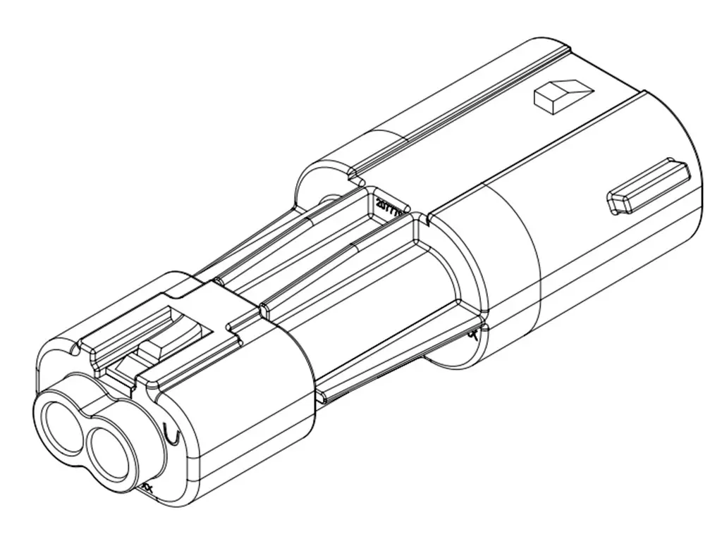 Produktfoto 1 von Molex 207778 Stecker Steckverbindergehäuse 3.6 mm, 2-polig / 1-reihig Gerade