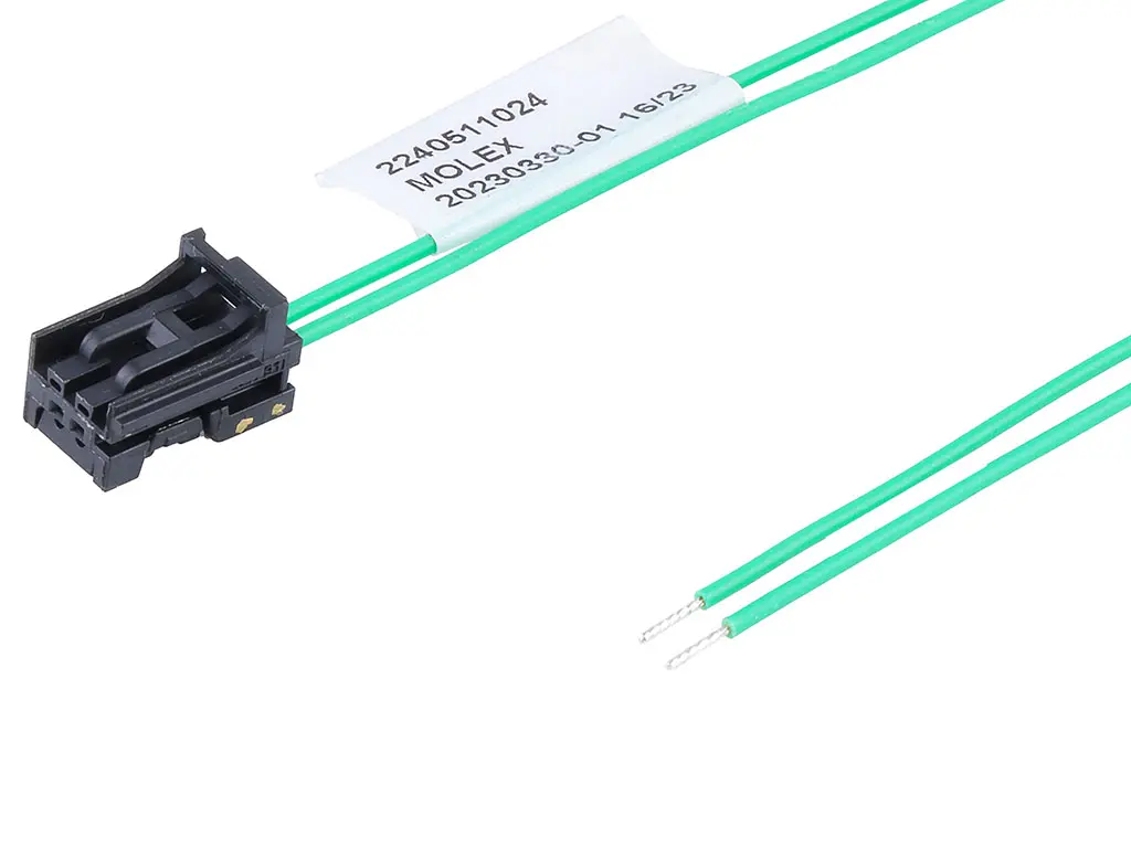 Molex 2 224051 Kabel-Platine-Kabelkomponente Mini50 2 / Anschlusslitze Buchse / Stecker, 600 mm