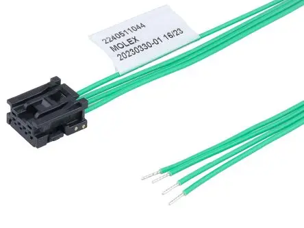 Produktfoto 1 von Molex 4 224051 Kabel-Platine-Kabelkomponente Mini50 4 / Anschlusslitze Buchse / Stecker, 150 mm