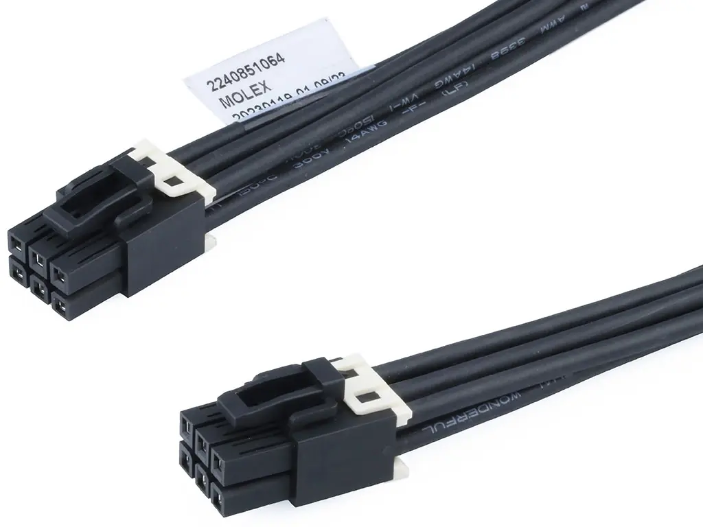 Produktfoto 1 von Molex 6 224085 Kabel-Platine-Kabelkomponente Mini-Fit Max 6 / Mini Fit Max Buchse / Buchse, 150 mm