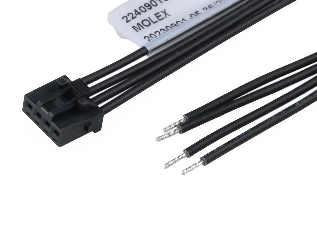 Produktfoto 1 von Molex 4 22409 Kabel-Platine-Kabelkomponente KK Plus 250 4 / Anschlusslitze Buchse / Stecker, 150 mm