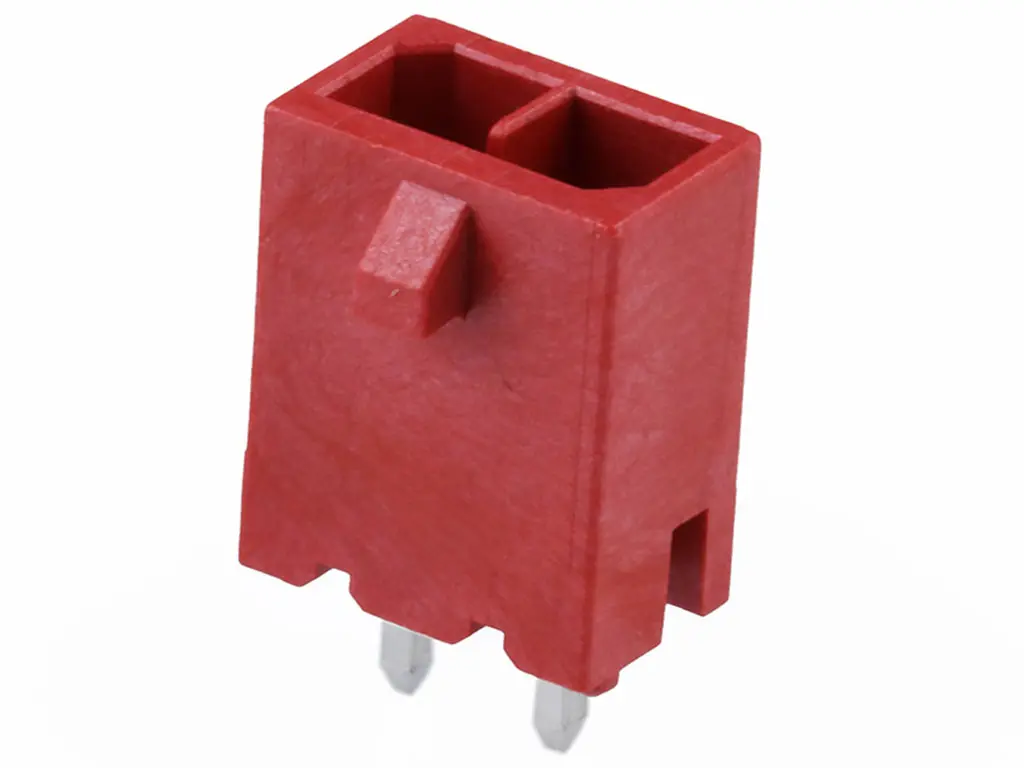 Molex 21657 Leiterplattenleiste Vertikal, 2-polig / 1-reihig, Raster 3 mm Raster Durchsteckmontage, Leistung,