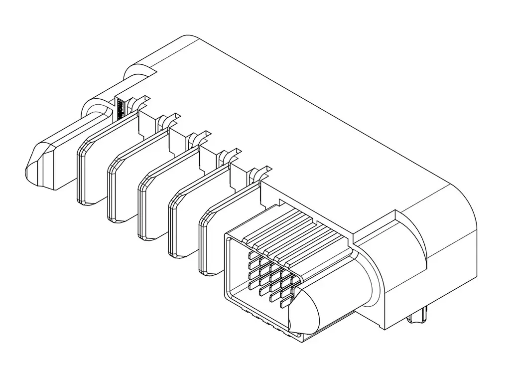 Produktfoto 1 von Molex Leiterplattenleiste Steckverbindergehäuse für Board-zu-Board, Strom, 219562
