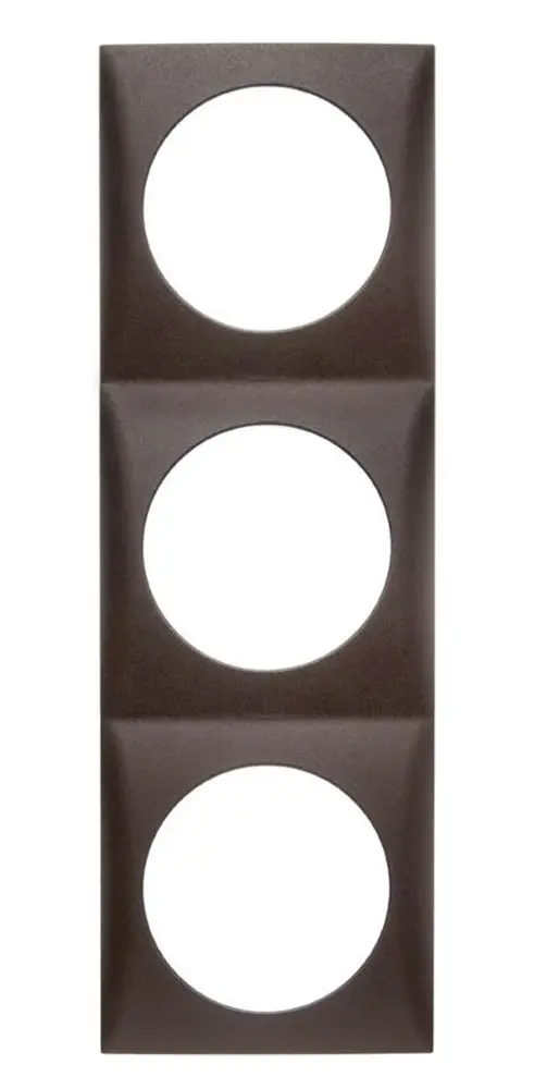Produktfoto 1 von Berker INTEGRO FLOW Lichtschalterabdeckung Braun Kunststoff 3 Ausbrüche H. 178.5 mm B. 59.5 mm